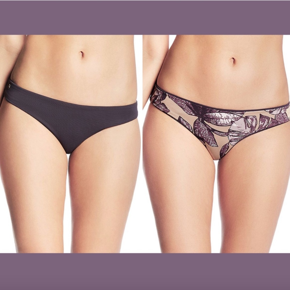 NWT $69 Maaji Blackberry Velvet Sublime Reversible Bikini Bottoms [ SZ XL ] 3422